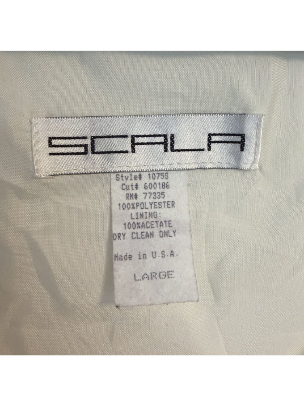 NEW Scala Sleeveless Tank Top Large Lined White Made in USA Layering Neutral VTG - Picture 4 of 14